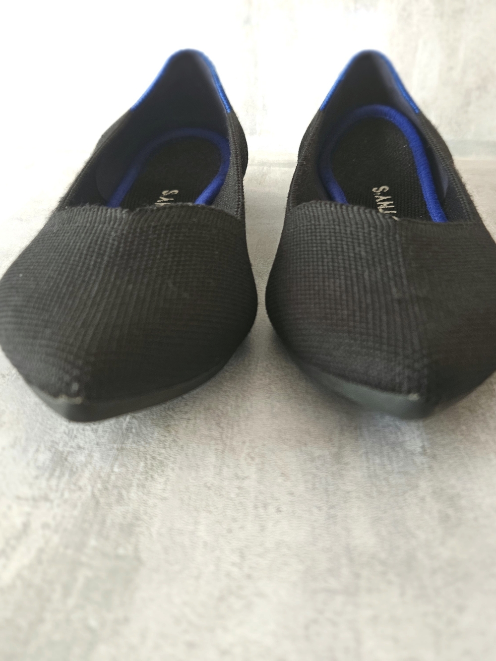 ROTHY'S The Point Black Knit Pointed Toe Flats - Women's Size 7.5 - Picture 11 of 14